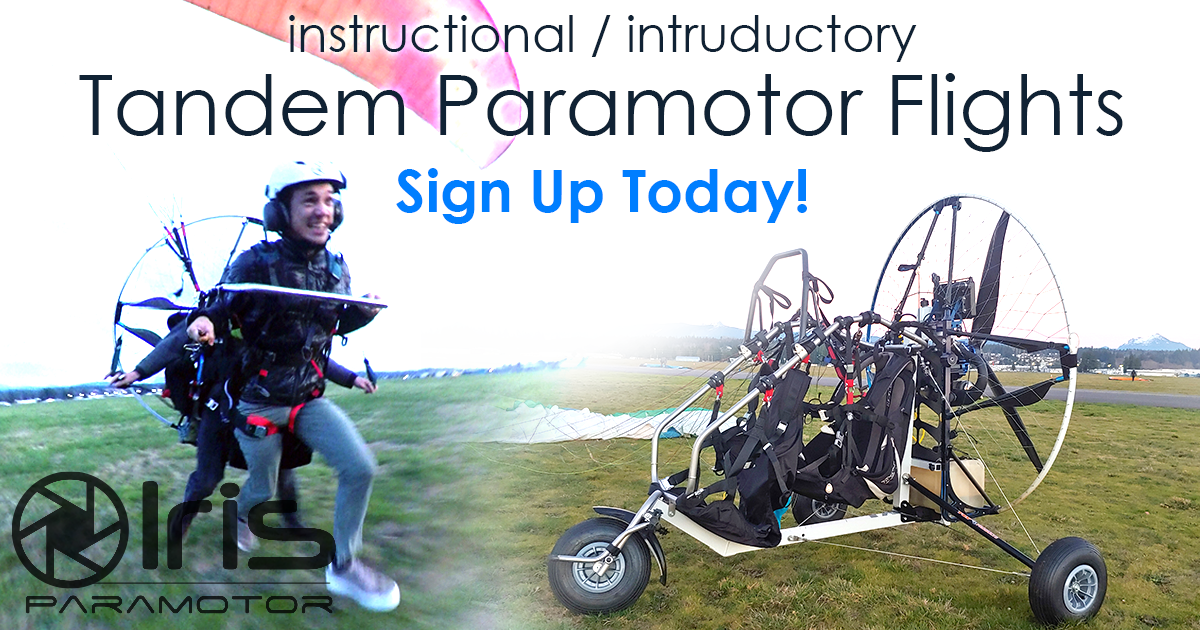 Instructionalintroductory Tandem Paramotor Flights Iris Paramotor